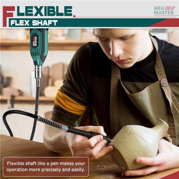 180W Rotary Tool Kit, Corded Power Rotary Tools with 165 Accessories - Picture 3 of 7